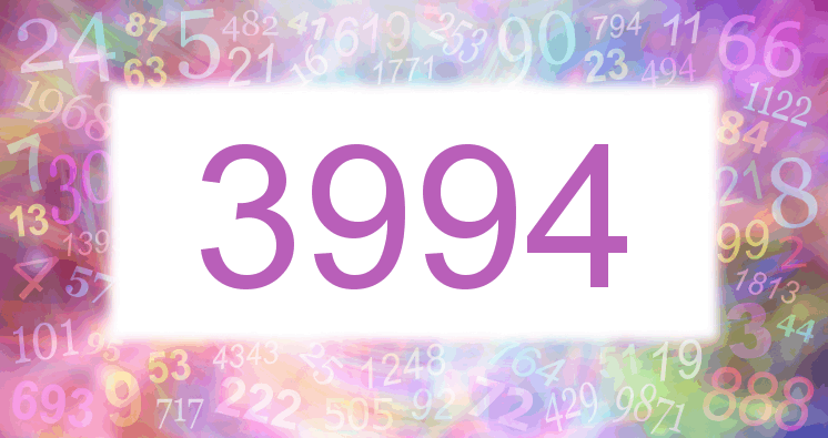 Träume mit einer Nummer 3994 rosa Bild
