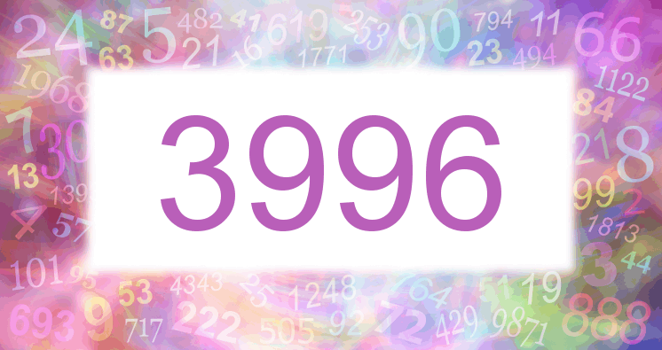 Träume mit einer Nummer 3996 rosa Bild