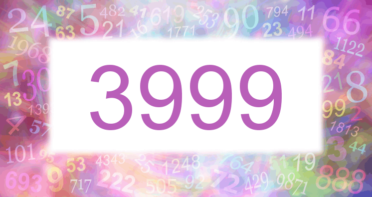 Träume mit einer Nummer 3999 rosa Bild