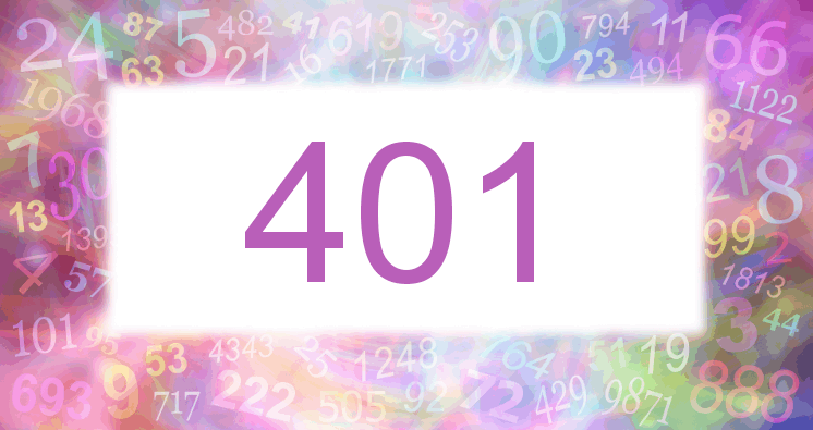 Träume mit einer Nummer 401 rosa Bild