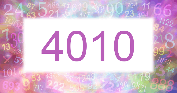 Träume mit einer Nummer 4010 rosa Bild
