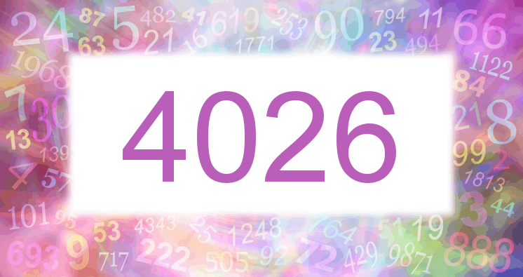 Träume mit einer Nummer 4026 rosa Bild