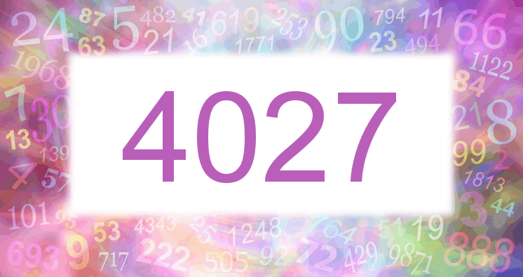 Träume mit einer Nummer 4027 rosa Bild