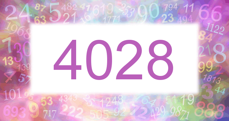 Träume mit einer Nummer 4028 rosa Bild