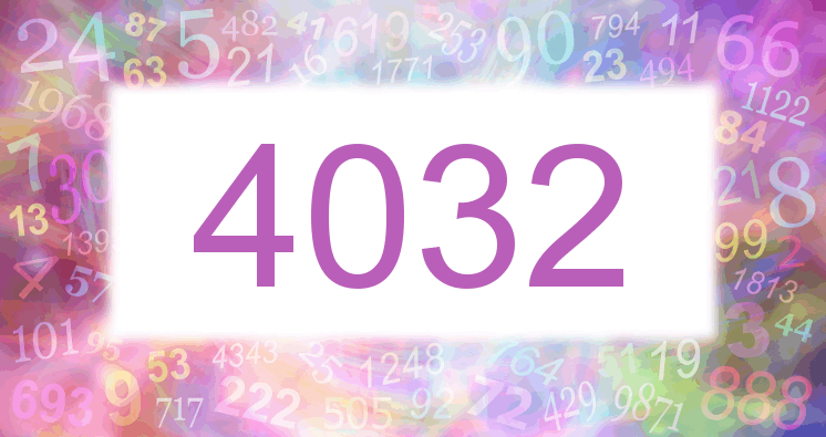 Träume mit einer Nummer 4032 rosa Bild