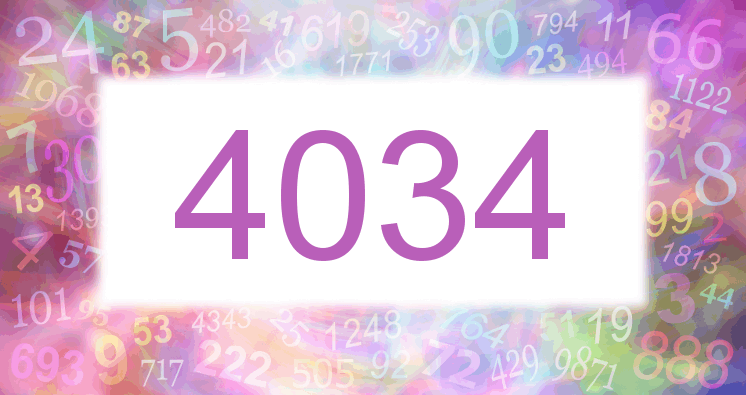 Träume mit einer Nummer 4034 rosa Bild