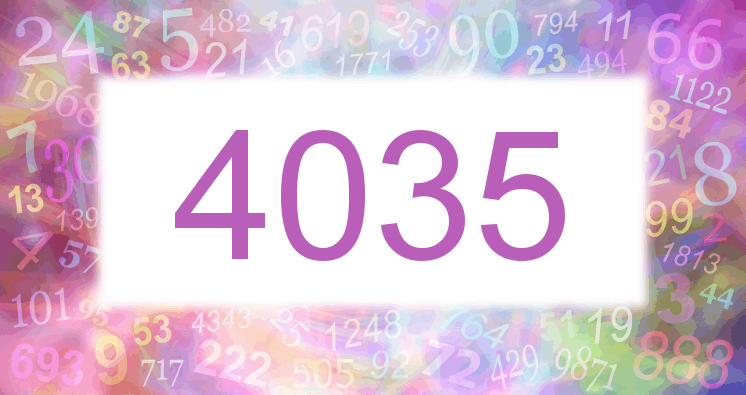 Träume mit einer Nummer 4035 rosa Bild