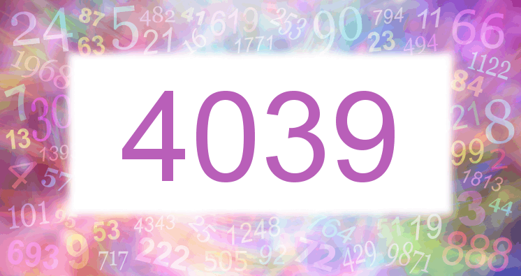 Träume mit einer Nummer 4039 rosa Bild