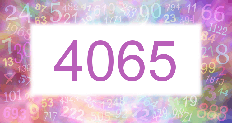 Träume mit einer Nummer 4065 rosa Bild