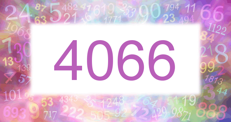 Träume mit einer Nummer 4066 rosa Bild