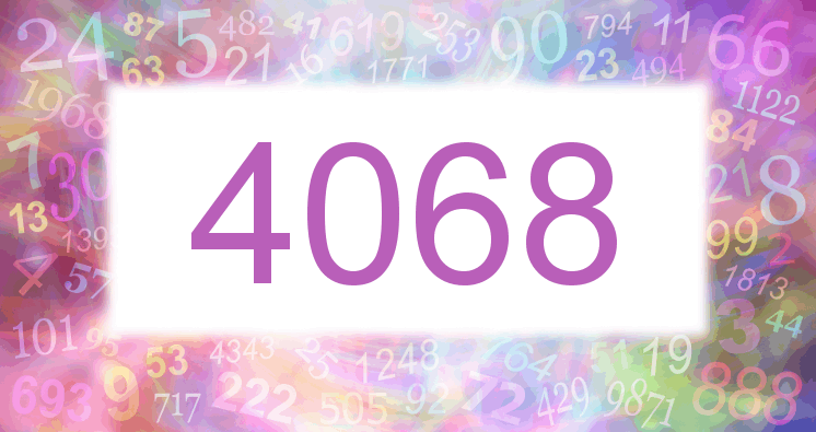 Träume mit einer Nummer 4068 rosa Bild