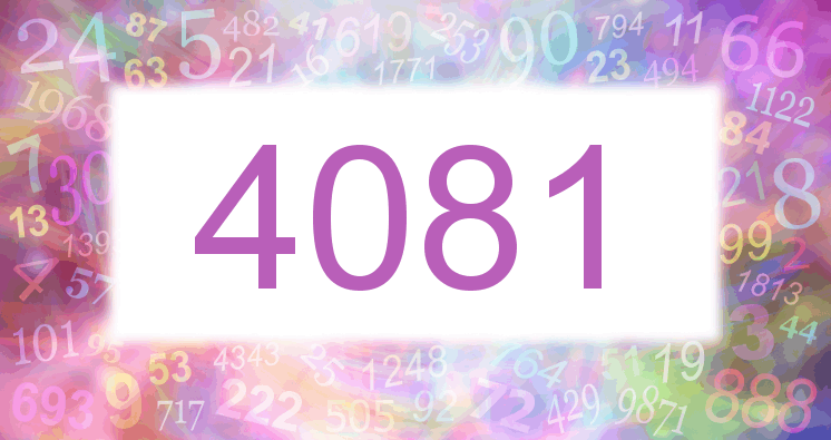 Träume mit einer Nummer 4081 rosa Bild