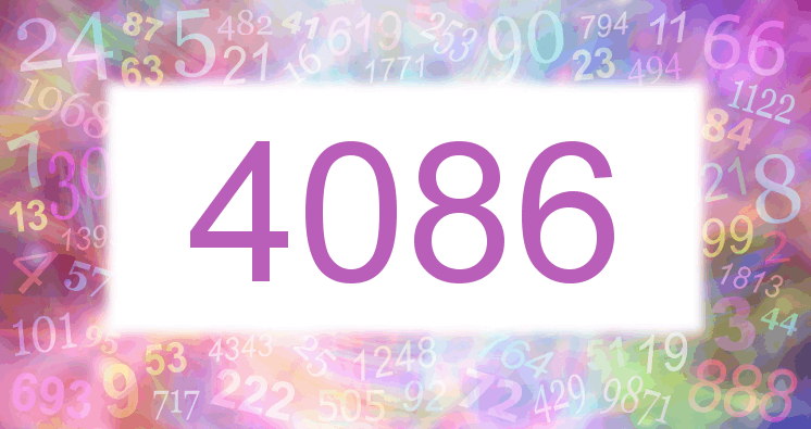 Träume mit einer Nummer 4086 rosa Bild