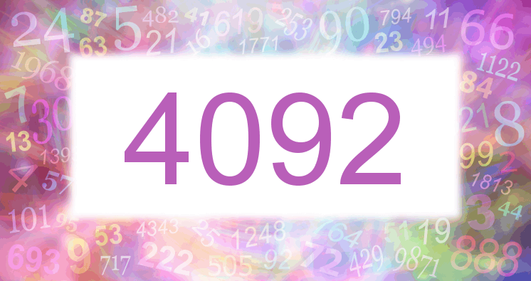 Träume mit einer Nummer 4092 rosa Bild