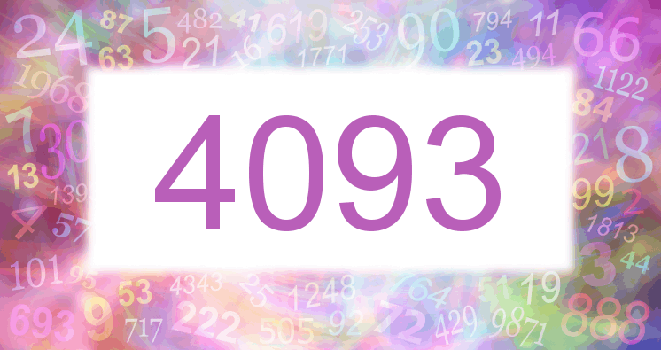 Träume mit einer Nummer 4093 rosa Bild