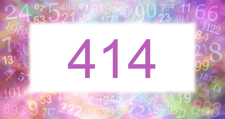 Träume mit einer Nummer 414 rosa Bild