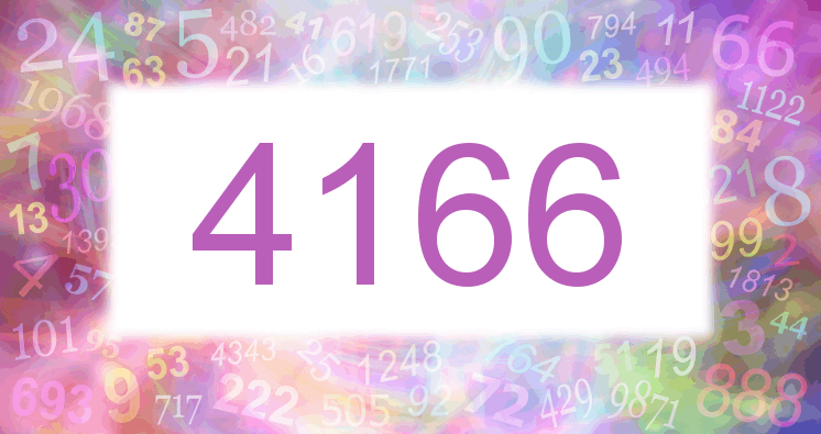 Träume mit einer Nummer 4166 rosa Bild