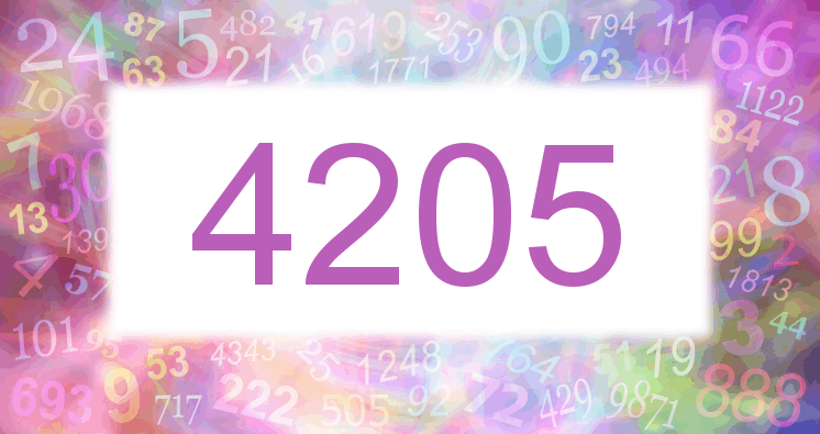 Träume mit einer Nummer 4205 rosa Bild