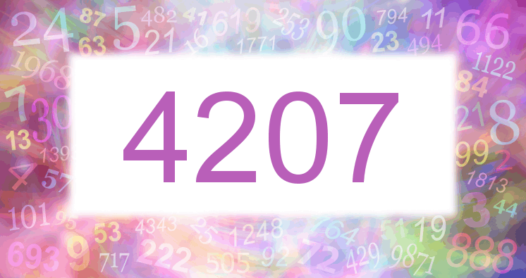 Träume mit einer Nummer 4207 rosa Bild