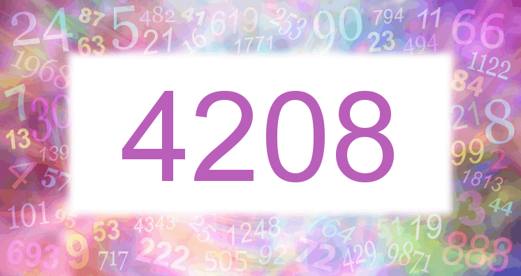 Träume mit einer Nummer 4208 rosa Bild
