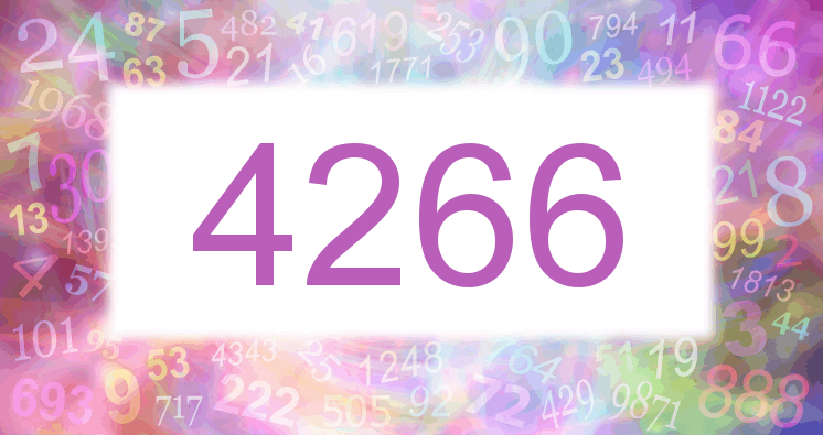 Träume mit einer Nummer 4266 rosa Bild