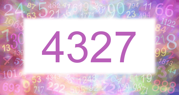 Träume mit einer Nummer 4327 rosa Bild