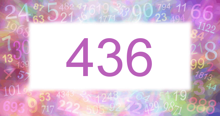 Träume mit einer Nummer 436 rosa Bild