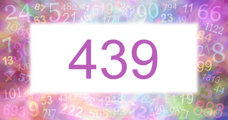 Träume mit einer Nummer 439 rosa Bild