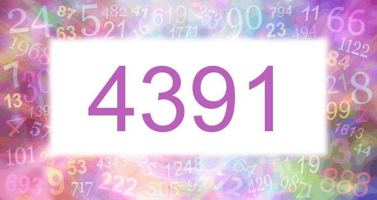Träume mit einer Nummer 4391 rosa Bild