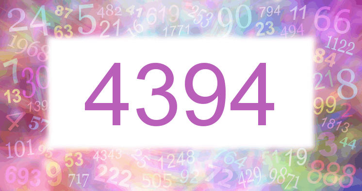 Träume mit einer Nummer 4394 rosa Bild