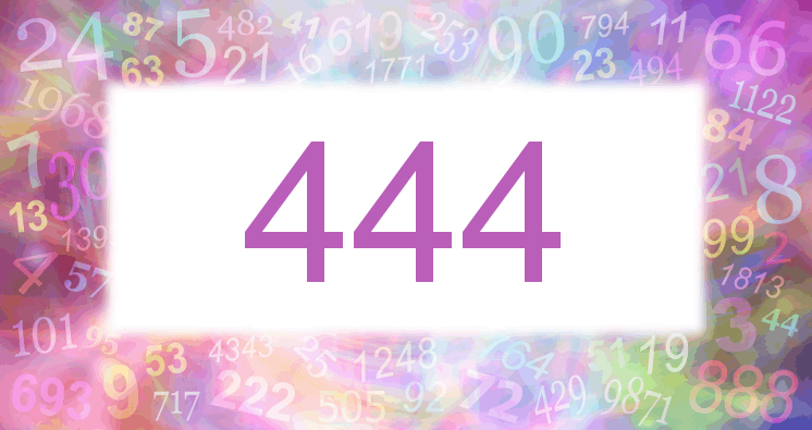 Träume mit einer Nummer 444 rosa Bild