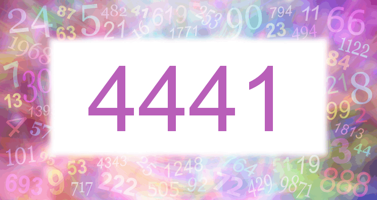 Träume mit einer Nummer 4441 rosa Bild