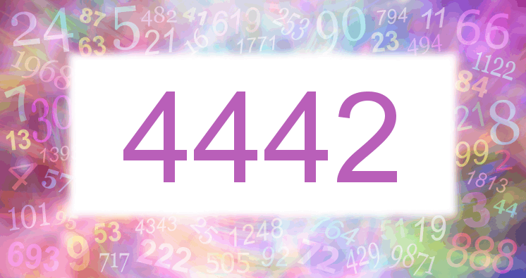 Träume mit einer Nummer 4442 rosa Bild