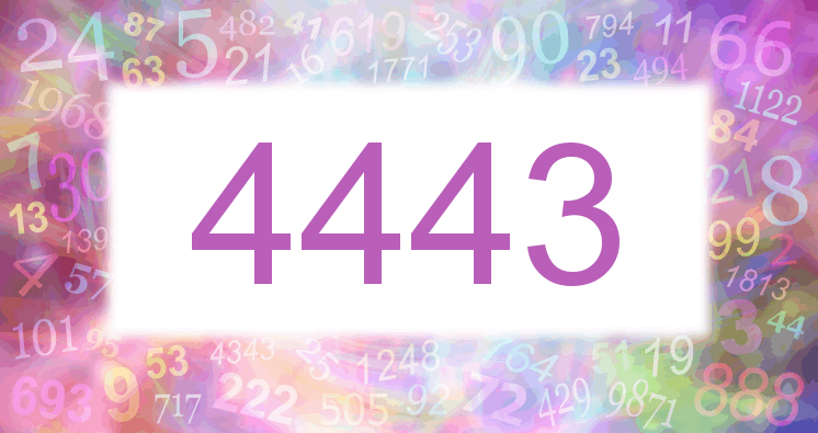 Träume mit einer Nummer 4443 rosa Bild