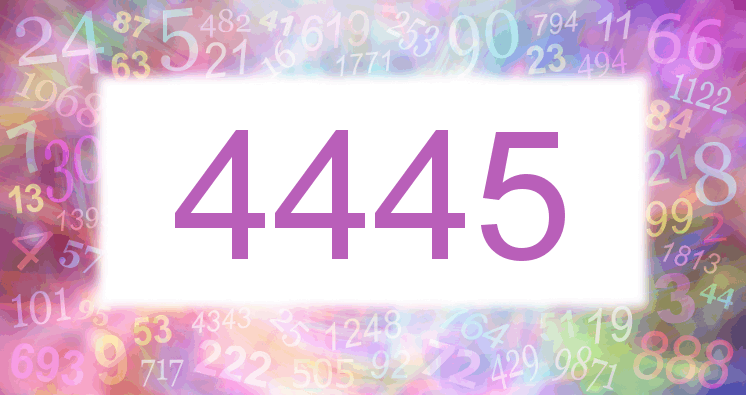 Träume mit einer Nummer 4445 rosa Bild