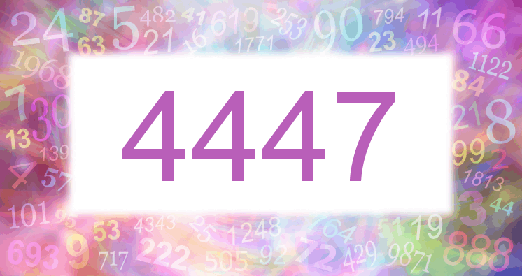 Träume mit einer Nummer 4447 rosa Bild