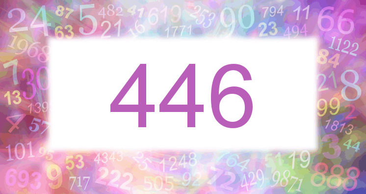 Träume mit einer Nummer 446 rosa Bild
