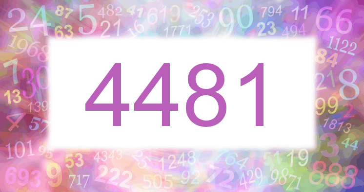 Träume mit einer Nummer 4481 rosa Bild