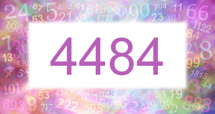 Träume mit einer Nummer 4484 rosa Bild