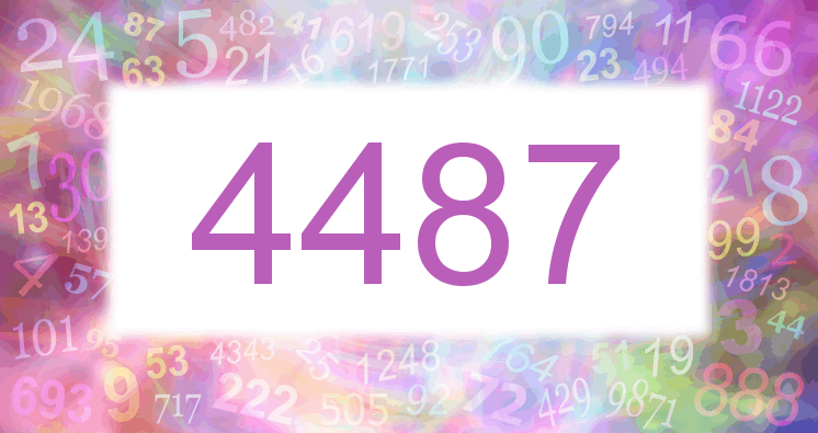 Träume mit einer Nummer 4487 rosa Bild