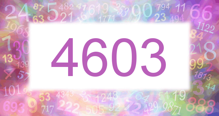 Träume mit einer Nummer 4603 rosa Bild