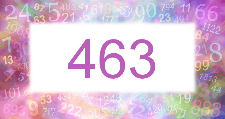 Träume mit einer Nummer 463 rosa Bild