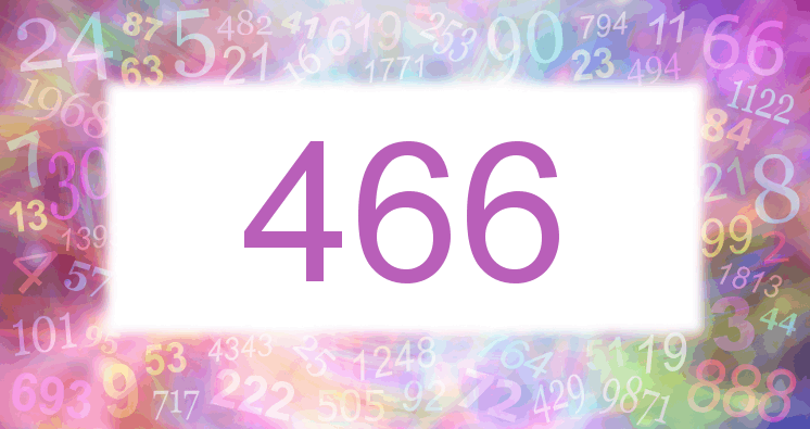 Träume mit einer Nummer 466 rosa Bild