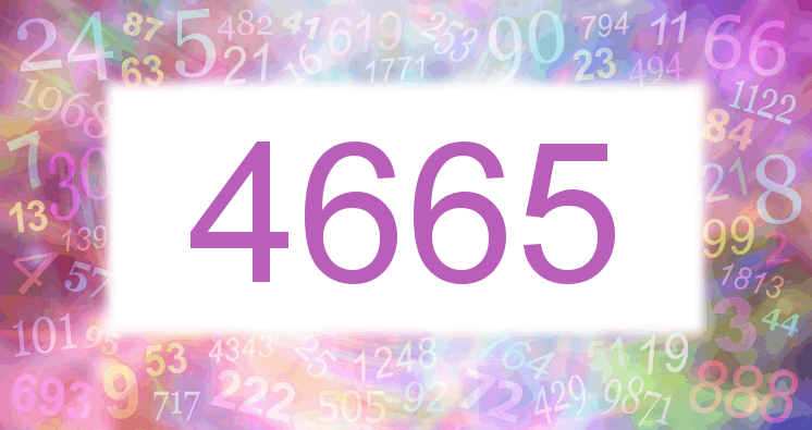 Träume mit einer Nummer 4665 rosa Bild