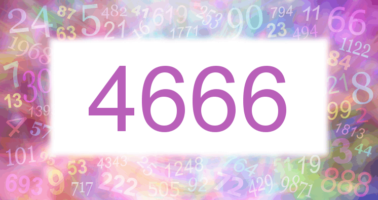 Träume mit einer Nummer 4666 rosa Bild