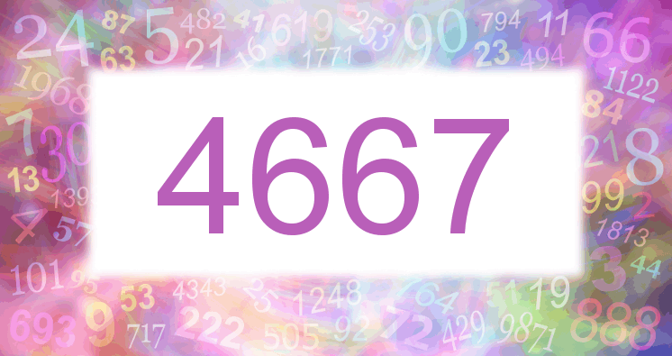 Träume mit einer Nummer 4667 rosa Bild