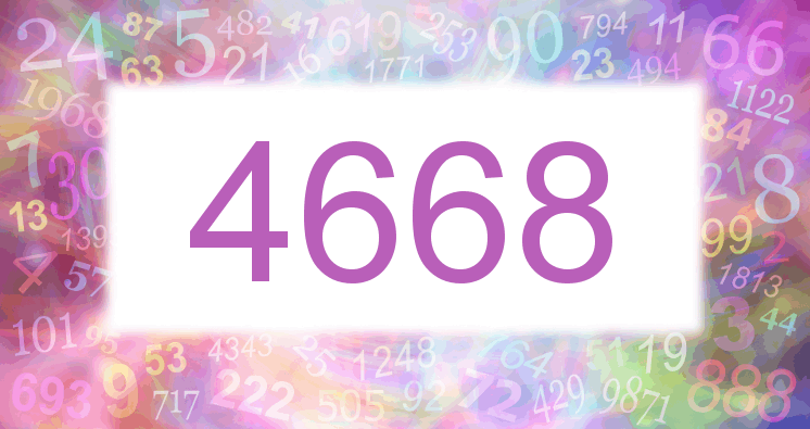Träume mit einer Nummer 4668 rosa Bild