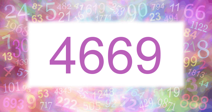 Träume mit einer Nummer 4669 rosa Bild