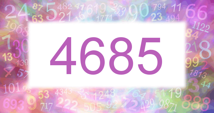 Träume mit einer Nummer 4685 rosa Bild