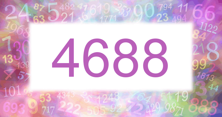 Träume mit einer Nummer 4688 rosa Bild